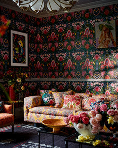 Mind The Gap Wallpaper SUSIE Q Anthracite Wallpaper (WP20628)