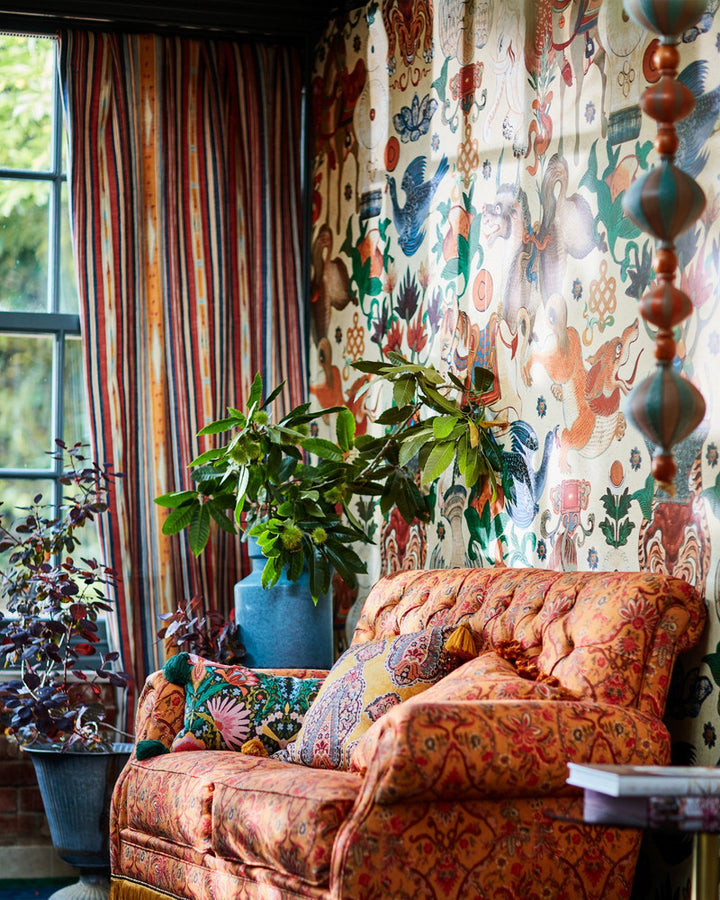 Incantation Wallpaper by Mind the Gap Designer Wallpaper WOODSTOCK '69 LIFESTYLE COLLECTION Satin Matte Made in Europe Paste the wall 3 rolls x 20.5 x 3.25 yards - Swanky Fabrics -