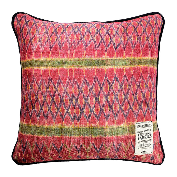 Mind The Gap Pillows LAKAI Linen Cushion (LC40012) | LC40012 | NOMAD STORY | 20 x 20 in | Green, Yellow | Fabric Carolina | https://www.fabriccarolina.com/