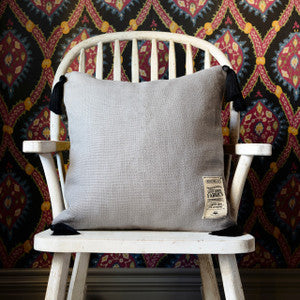 Mind The Gap Pillows FROST GREY Linen Cushion (LC40008)