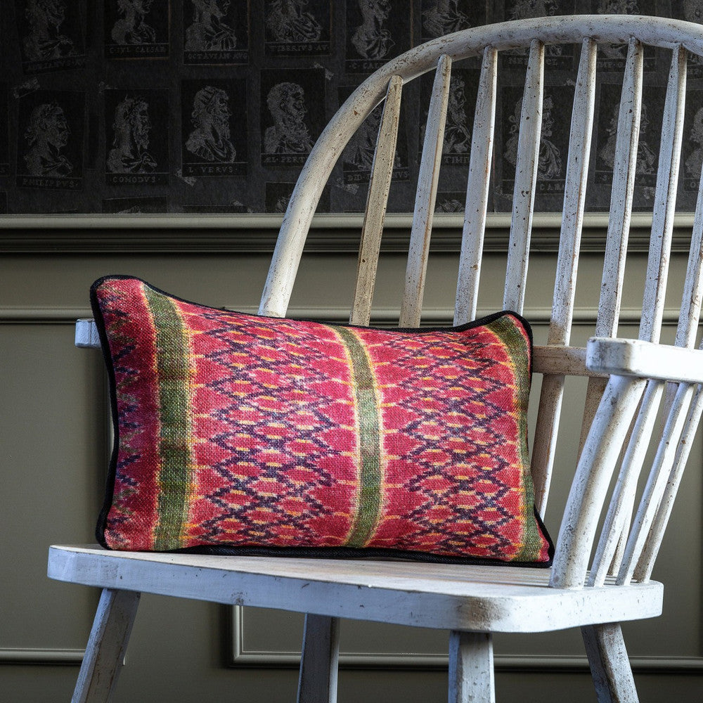 Mind The Gap Pillows LAKAI Linen Cushion (LC40013) | LC40013 | NOMAD STORY | 20 x 12 in | Green, Yellow | Fabric Carolina | https://www.fabriccarolina.com/