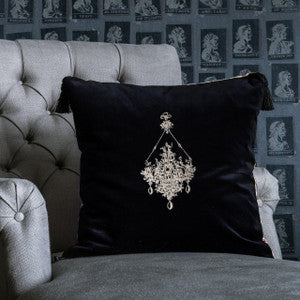 Mind The Gap Pillows GEMME EMBROIDERY Velvet Embroidered Cushion (LC40059)