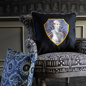 Mind The Gap Pillows TIBERIUS Linen Embroidered Cushion (LC40033)