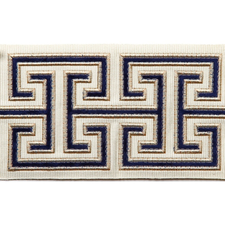 Seville Navy by Europatex Designer Fabric Granada & Seville 53.5% Rayon, 46% Fibranne, 0.5% Polyester 3.90 inches - Swanky Fabrics -