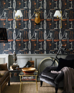 Mind The Gap Wallpaper EQUESTRIAN EQUIPMENT Dark Wallpaper (WP20632)