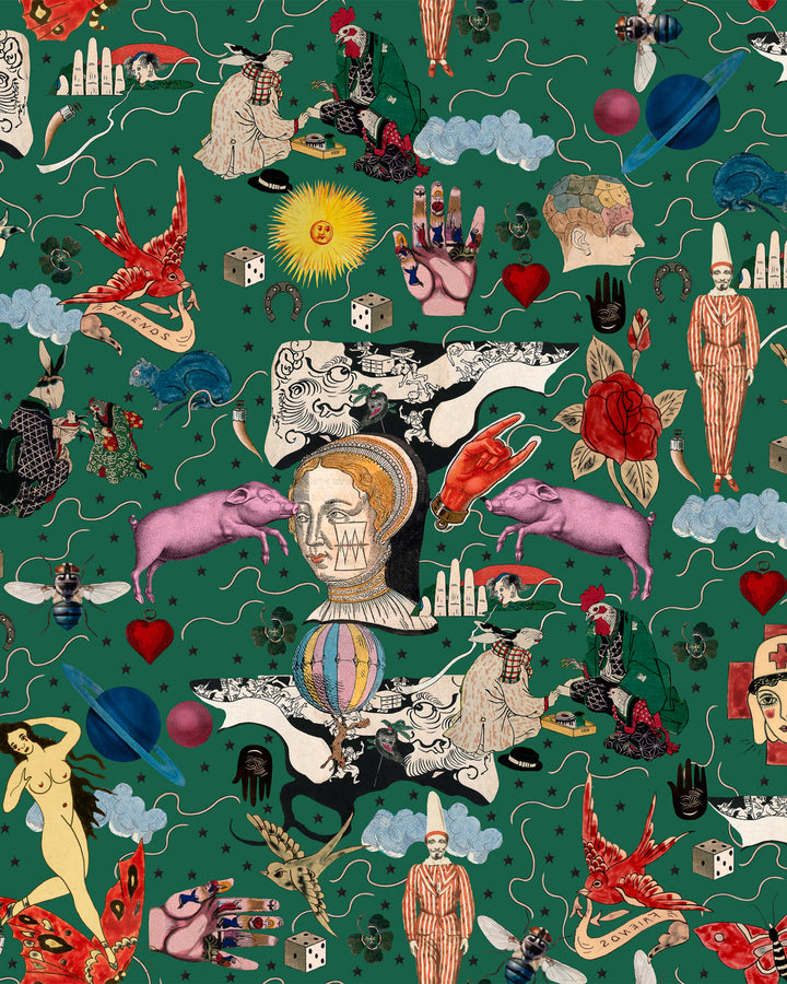 Illusionary Daytime Green wallpaper by Mind the Gap (WP20618), swatch