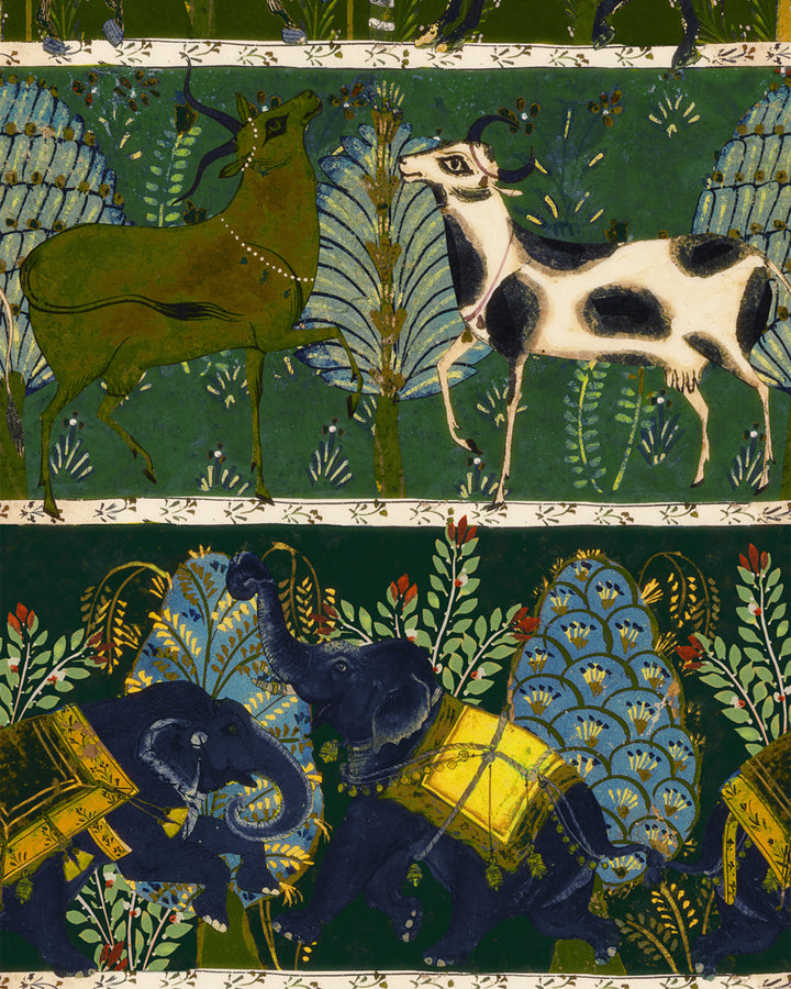 Carnaval Green wallpaper by Mind the Gap (WP20611), swatch