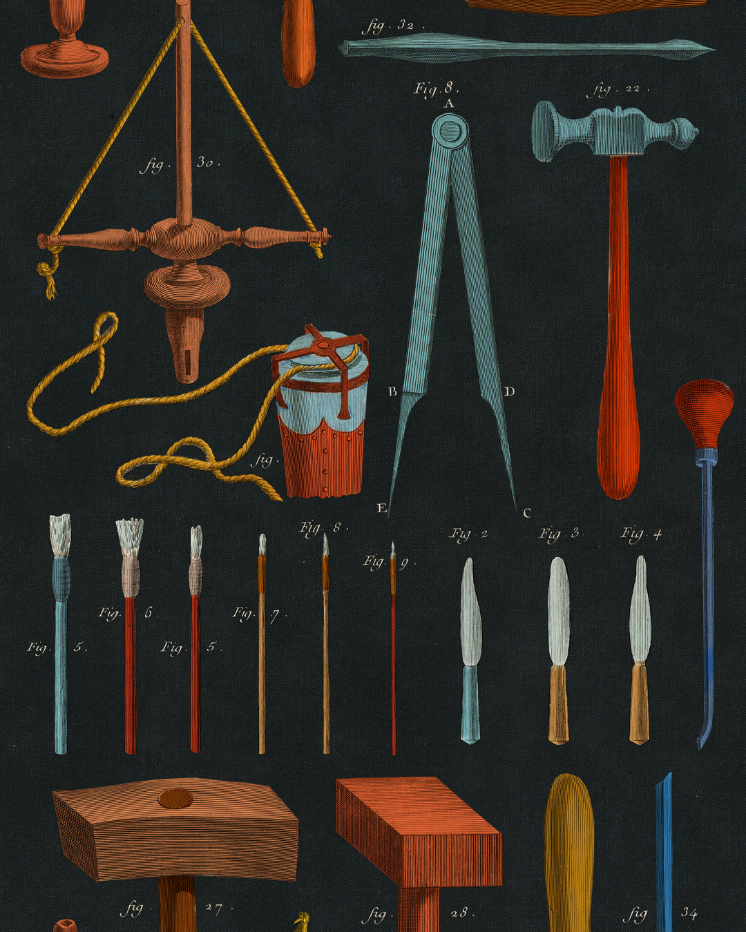 Old Tools Anthracite wallpaper by Mind the Gap (WP20598), swatch