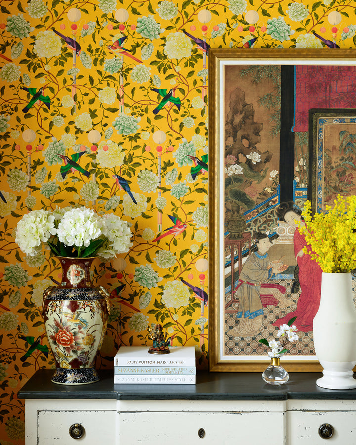 The Garden Of Immortality Mustard Yellow wallpaper by Mind the Gap (WP20590), view 2