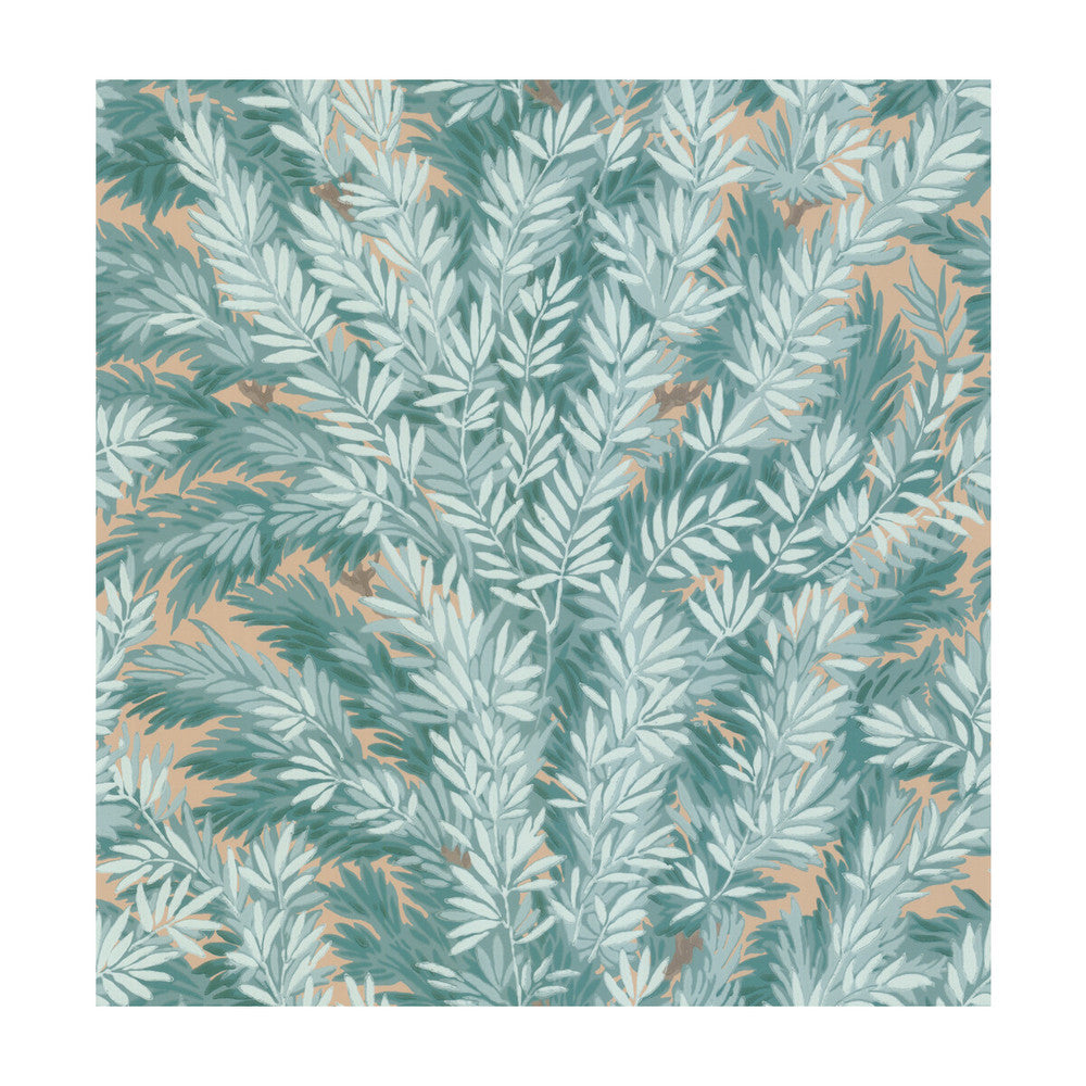 Florencecourt Teal by Cole & Son Designer Wallcovering COLE & SON ARCHIVE ANTHOLOGY PAPER - 100% United Kingdom Horizontal: and Vertical: 21 20.5 - Swanky Fabrics -