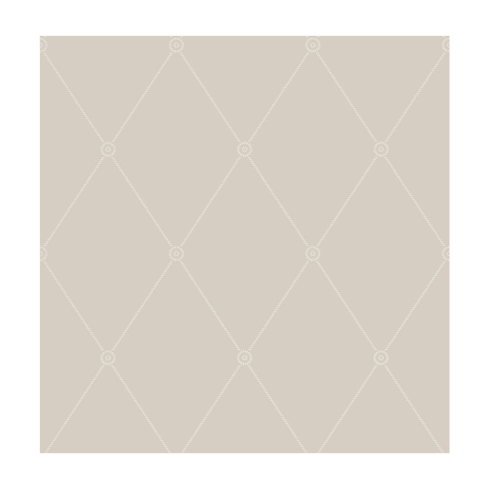 Large Georgian Rope Trellis Putty by Cole & Son Designer Wallcovering COLE & SON ARCHIVE ANTHOLOGY PAPER - 100% United Kingdom Horizontal: and Vertical: 10.4 20.5 - Swanky Fabrics -