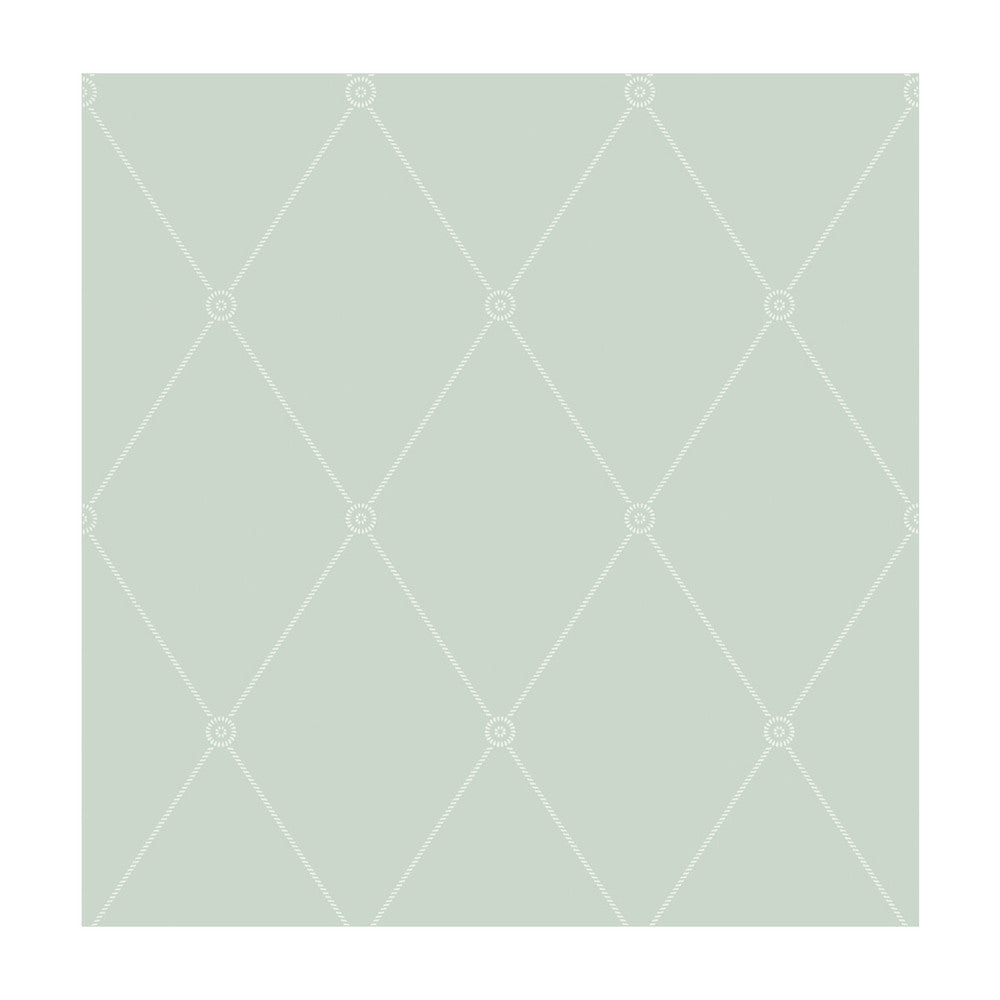 Large Georgian Rope Trellis Duck Egg by Cole & Son Designer Wallcovering COLE & SON ARCHIVE ANTHOLOGY PAPER - 100% United Kingdom Horizontal: and Vertical: 10.4 20.5 - Swanky Fabrics -
