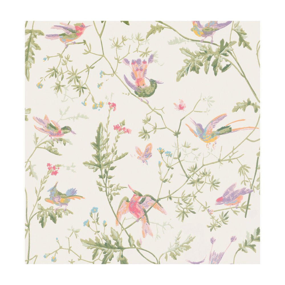 Hummingbirds Soft Multi-Colour by Cole & Son Designer Wallcovering COLE & SON ARCHIVE ANTHOLOGY PAPER - 100% United Kingdom - Horizontal: - and Vertical: 21.1 20.5 - Swanky Fabrics -