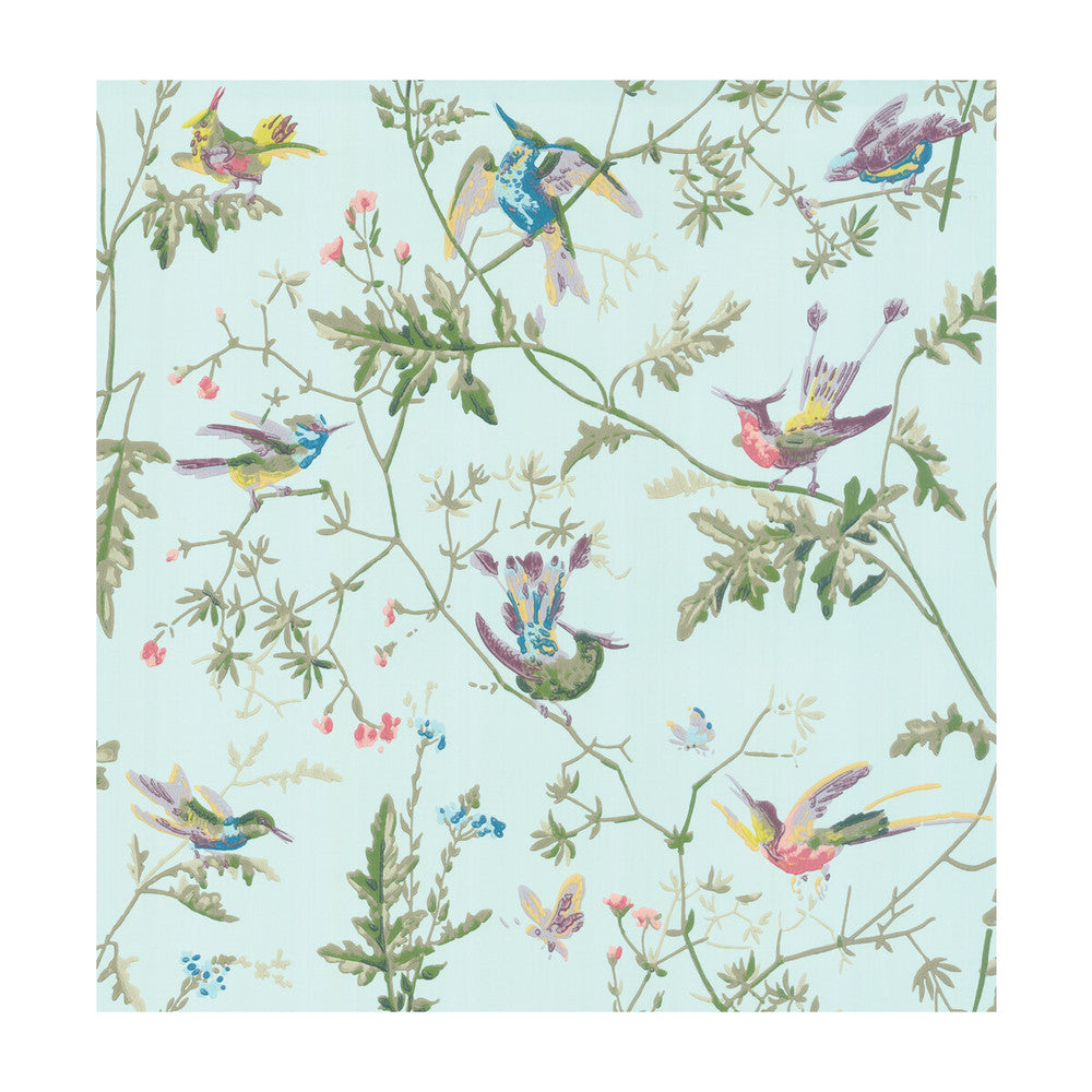 Hummingbirds Blue Multi-Colour by Cole & Son Designer Wallcovering COLE & SON ARCHIVE ANTHOLOGY PAPER - 100% United Kingdom - Horizontal: - and Vertical: 21.1 20.5 - Swanky Fabrics -