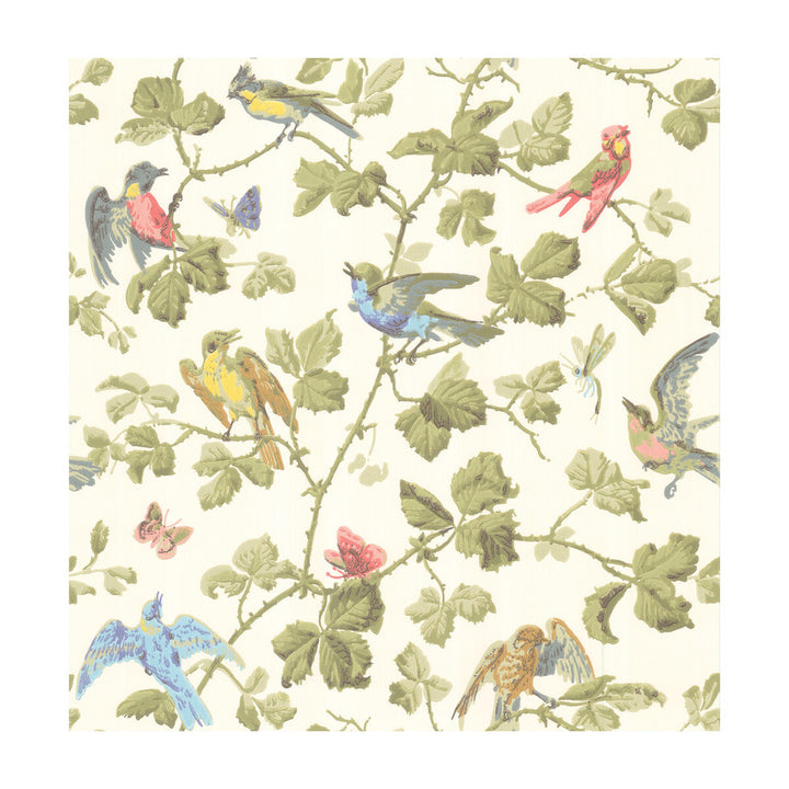 Winter Birds Multi-Coloured by Cole & Son Designer Wallcovering COLE & SON ARCHIVE ANTHOLOGY PAPER - 100% United Kingdom Horizontal: and Vertical: 21.1 20.5 - Swanky Fabrics -