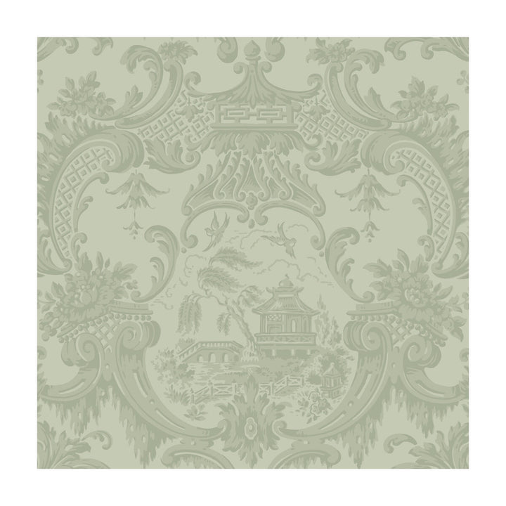 Chippendale China Olive by Cole & Son Designer Wallcovering COLE & SON ARCHIVE ANTHOLOGY PAPER - 100% United Kingdom Horizontal: and Vertical: 20.5 20.5 - Swanky Fabrics -
