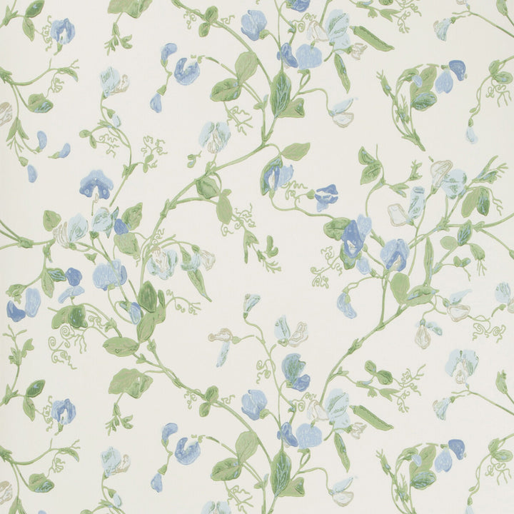 Sweet Pea Blue by Cole & Son Designer Wallcovering COLE & SON ARCHIVE ANTHOLOGY PAPER - 100% United Kingdom - Horizontal: - and Vertical: 15 20.5 - Swanky Fabrics -