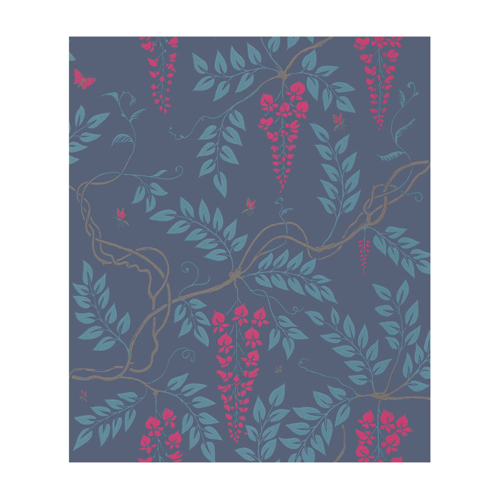Egerton Indigo by Cole & Son Designer Wallcovering COLE & SON ARCHIVE ANTHOLOGY PAPER - 100% United Kingdom Horizontal: and Vertical: 24 20.5 - Swanky Fabrics -