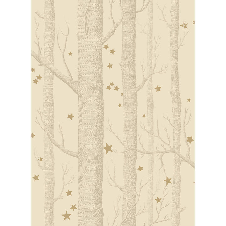 Woods & Stars Buff & Gold by Cole & Son Designer Wallcovering COLE & SON WHIMSICAL PAPER - 100% United Kingdom - Horizontal: - and Vertical: 28.3 20.5 - Swanky Fabrics -