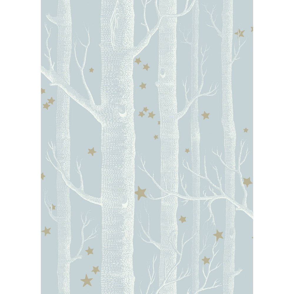 Woods & Stars Powder Blue by Cole & Son Designer Wallcovering COLE & SON WHIMSICAL PAPER - 100% United Kingdom Horizontal: and Vertical: 28.3 20.5 - Swanky Fabrics -