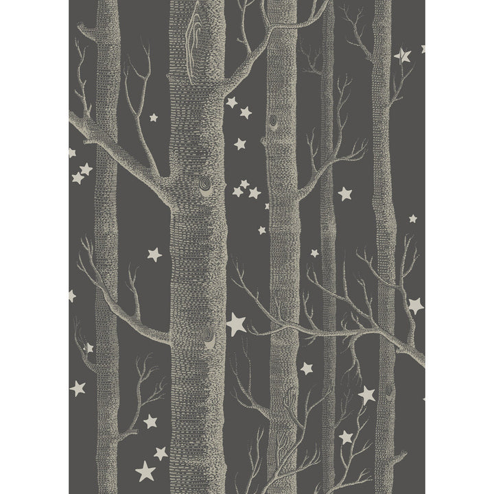 Woods & Stars Charcoal by Cole & Son Designer Wallcovering COLE & SON WHIMSICAL PAPER - 100% United Kingdom Horizontal: and Vertical: 28.3 20.5 - Swanky Fabrics -