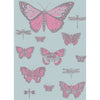 Butterflies & Dragonflies Pink On Blue by Cole & Son Designer Wallcovering