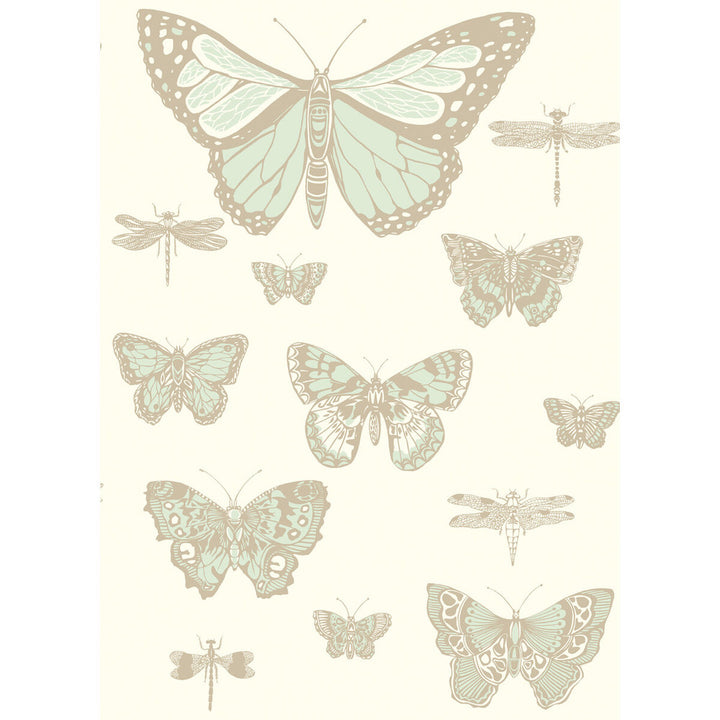 Butterflies & Dragonflies Duck Egg Ivry by Cole & Son Wallcovering Cole & Son Wallcovering Butterflies & Dragonflies Duck Egg IvryWallcovering COLE & SON WHIMSICAL PAPER - 100% United Kingdom </p><p>Repeat: H: , V: 28.3 20.5 - Fabric Carolina -