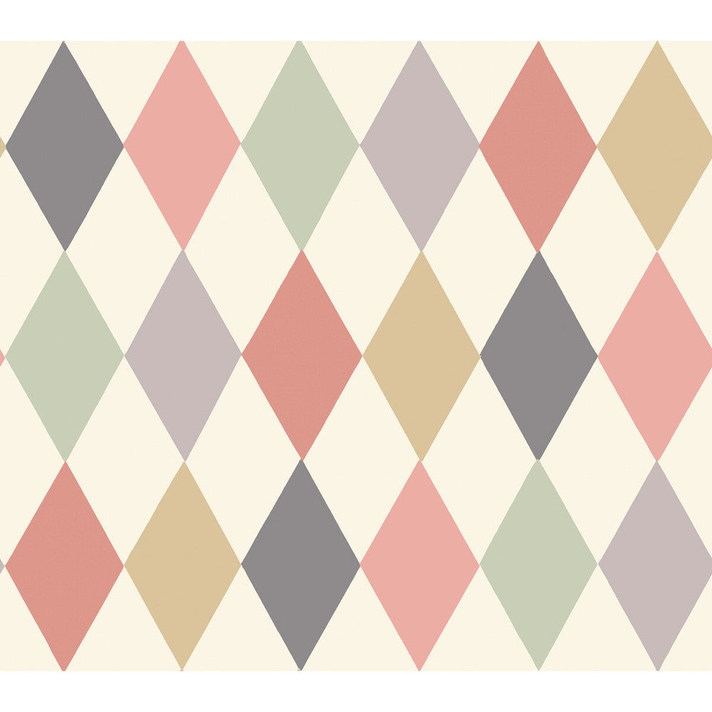 Punchinello Coral & Grn by Cole & Son Designer Wallcovering COLE & SON WHIMSICAL PAPER - 100% United Kingdom - Horizontal: - and Vertical: 18.1 20.5 - Swanky Fabrics -