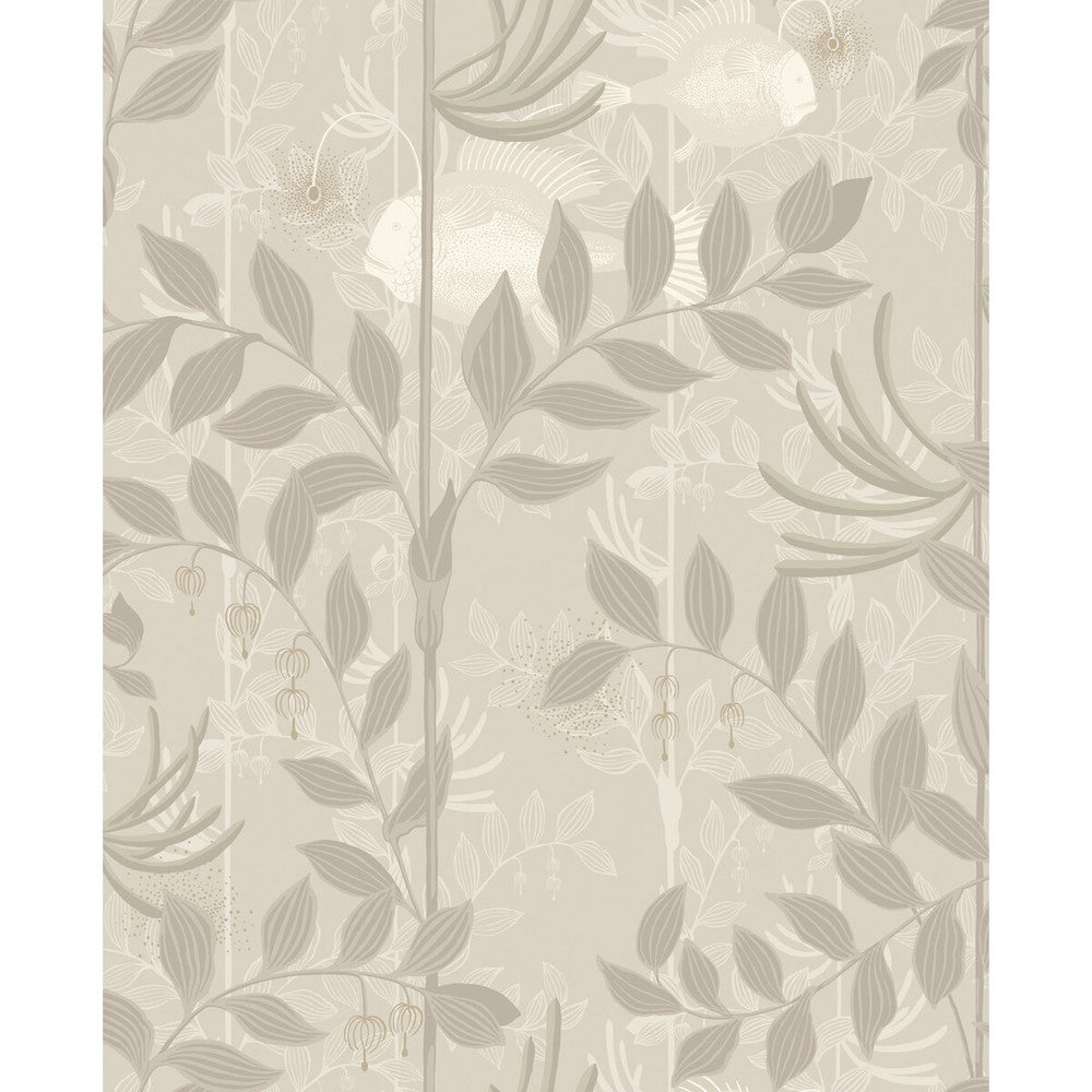 Nautilus Neutral& Sil by Cole & Son Designer Wallcovering COLE & SON WHIMSICAL PAPER - 100% United Kingdom - Horizontal: - and Vertical: 25.2 20.5 - Swanky Fabrics -