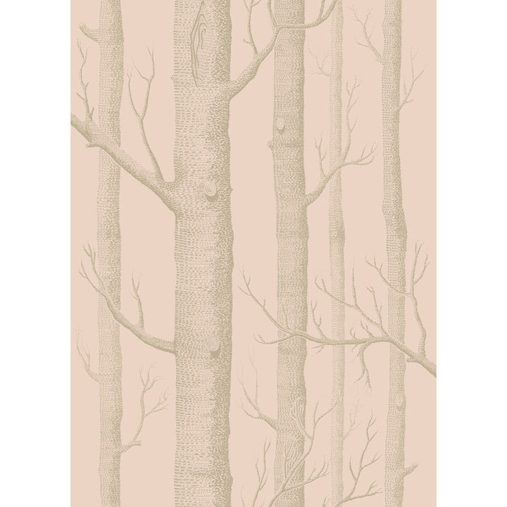 Woods Pink/Gilver by Cole & Son Designer Wallcovering COLE & SON WHIMSICAL PAPER - 100% United Kingdom Horizontal: and Vertical: 28.3 20.5 - Swanky Fabrics -