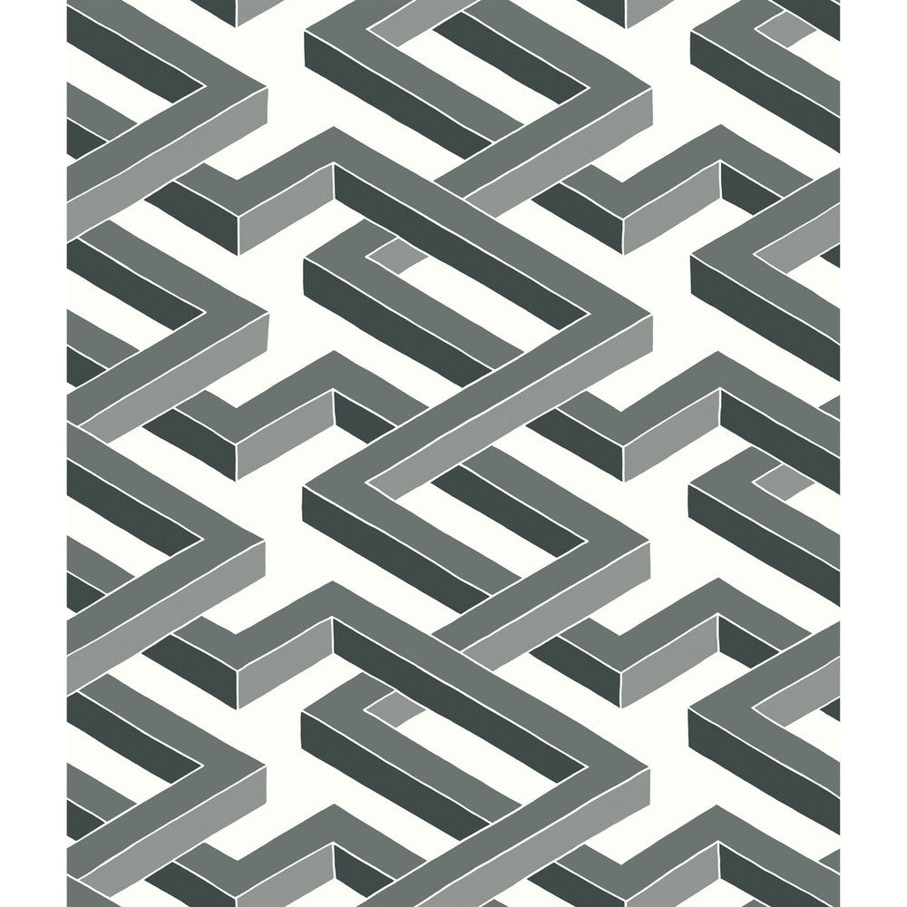Luxor Black And White by Cole & Son Designer Wallcovering COLE & SON GEOMETRIC II PAPER - 100% United Kingdom - Horizontal: - and Vertical: 12 20.5 - Swanky Fabrics -
