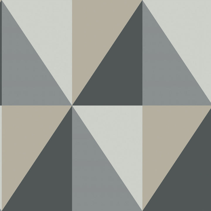 Apex Grand Grey And Black by Cole & Son Designer Wallcovering COLE & SON GEOMETRIC II PAPER - 100% United Kingdom Horizontal: and Vertical: 27 27 - Swanky Fabrics -