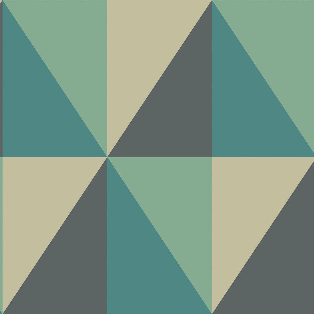 Apex Grand Teal by Cole & Son Designer Wallcovering COLE & SON GEOMETRIC II PAPER - 100% United Kingdom - Horizontal: - and Vertical: 27 27 - Swanky Fabrics -