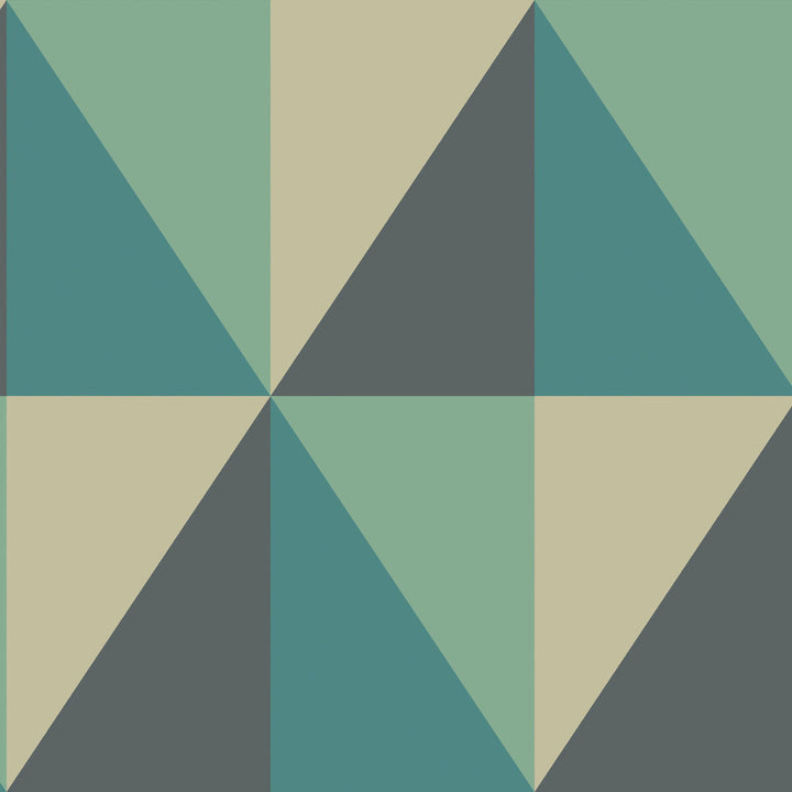Apex Grand Teal by Cole & Son Designer Wallcovering COLE & SON GEOMETRIC II PAPER - 100% United Kingdom Horizontal: and Vertical: 27 27 - Swanky Fabrics -
