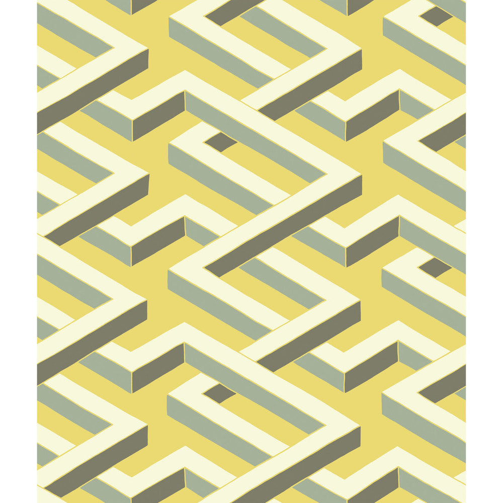 Luxor Green by Cole & Son Designer Wallcovering COLE & SON GEOMETRIC II PAPER - 100% United Kingdom - Horizontal: - and Vertical: 12 20.5 - Swanky Fabrics -