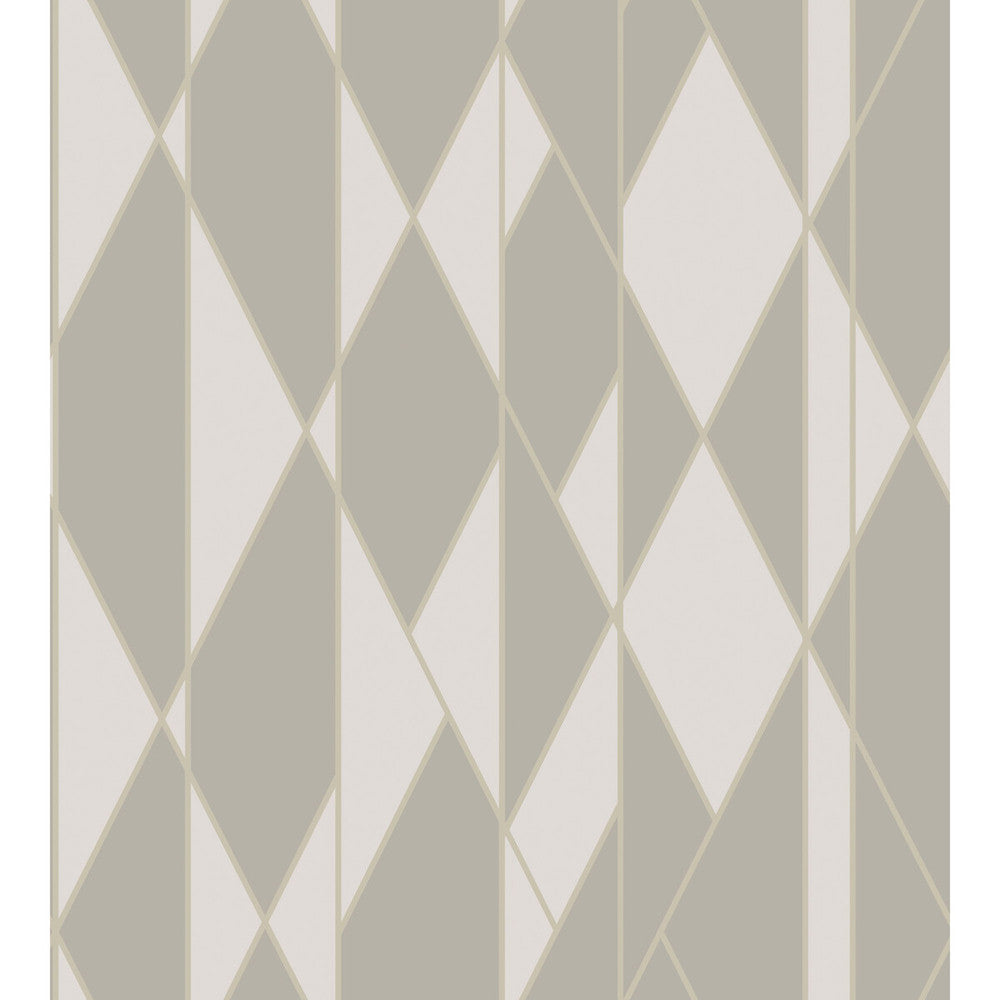 Oblique Grey And White by Cole & Son Designer Wallcovering COLE & SON GEOMETRIC II PAPER - 100% United Kingdom Horizontal: and Vertical: 30 27 - Swanky Fabrics -