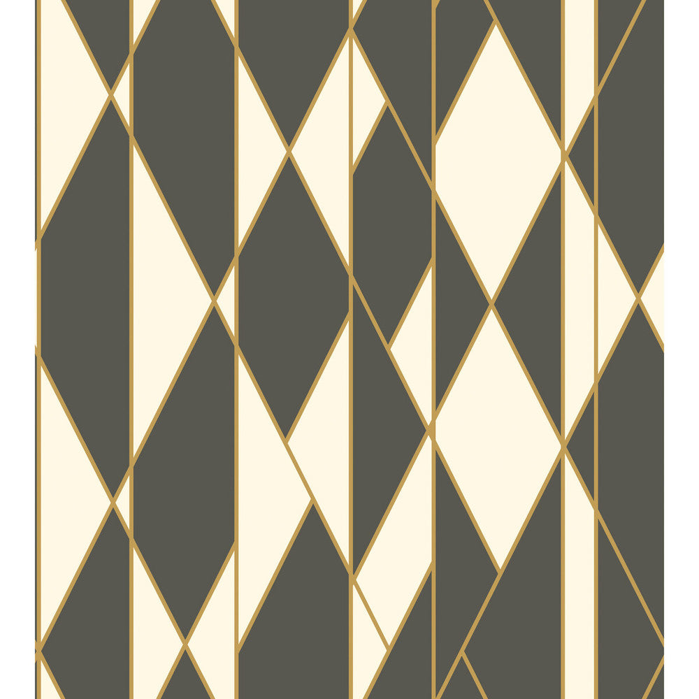 Oblique Black And White by Cole & Son Designer Wallcovering COLE & SON GEOMETRIC II PAPER - 100% United Kingdom - Horizontal: - and Vertical: 30 27 - Swanky Fabrics -