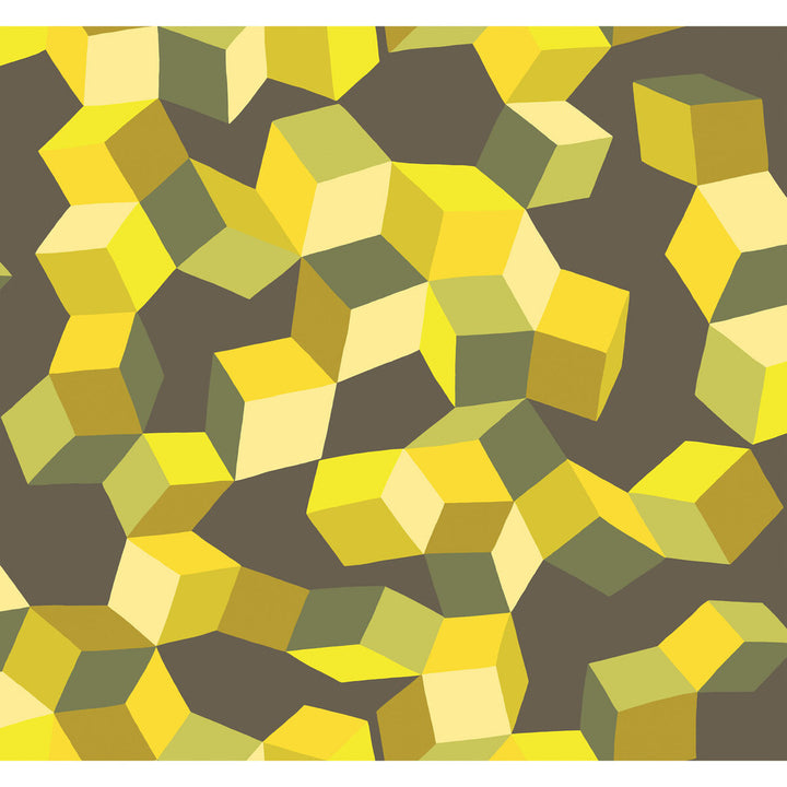 Puzzle Yellow And Black by Cole & Son Designer Wallcovering COLE & SON GEOMETRIC II PAPER - 100% United Kingdom Horizontal: and Vertical: 25.2 27 - Swanky Fabrics -