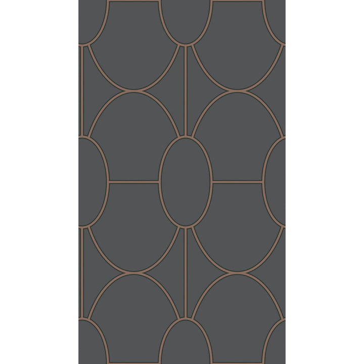 Riviera Charcoal by Cole & Son Designer Wallcovering COLE & SON GEOMETRIC II PAPER - 100% United Kingdom - Horizontal: - and Vertical: 18 20.5 - Swanky Fabrics -