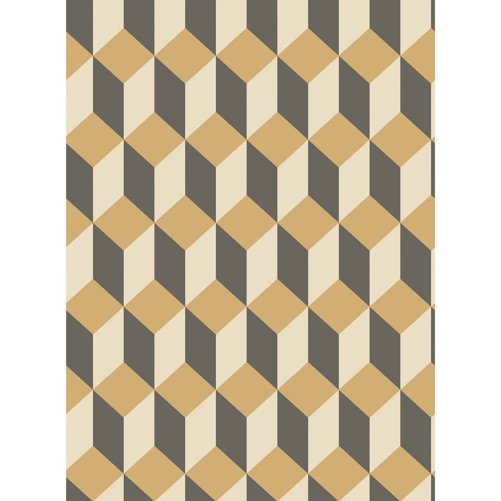 Delano Gold And Black by Cole & Son Designer Wallcovering COLE & SON GEOMETRIC II PAPER - 100% United Kingdom Horizontal: and Vertical: 9.5 21 - Swanky Fabrics -