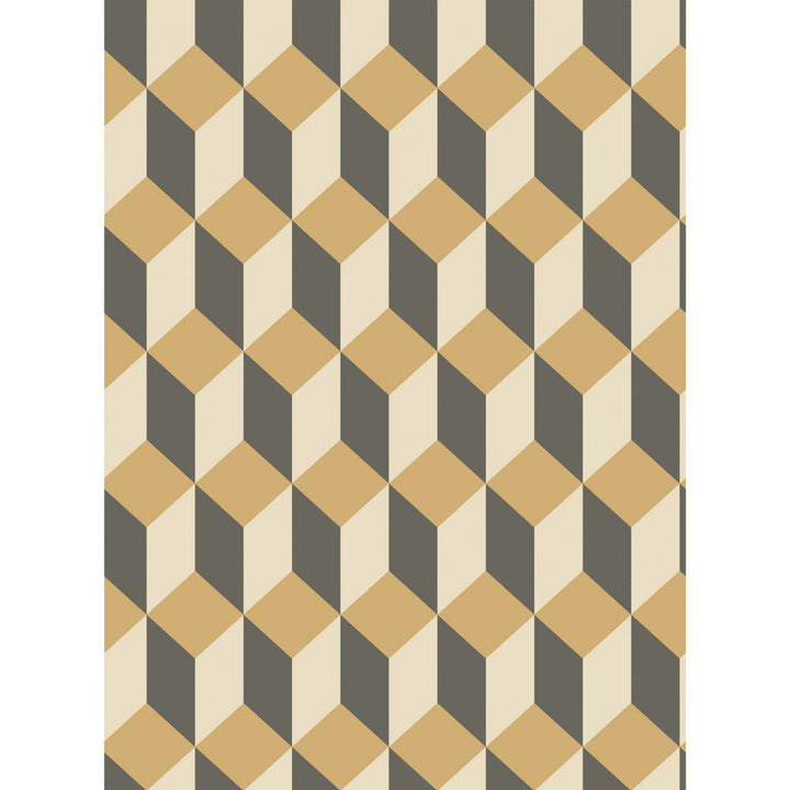 Delano Gold And Black by Cole & Son Designer Wallcovering COLE & SON GEOMETRIC II PAPER - 100% United Kingdom Horizontal: and Vertical: 9.5 21 - Swanky Fabrics -