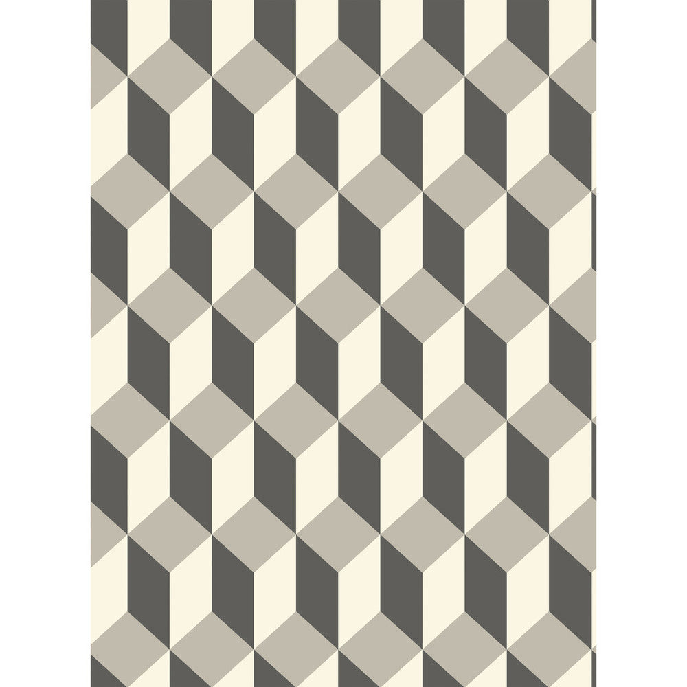 Delano Grey And Black by Cole & Son Designer Wallcovering COLE & SON GEOMETRIC II PAPER - 100% United Kingdom Horizontal: and Vertical: 9.5 21 - Swanky Fabrics -