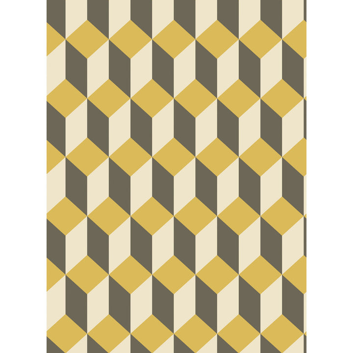 Delano Yellow And Black by Cole & Son Designer Wallcovering COLE & SON GEOMETRIC II PAPER - 100% United Kingdom Horizontal: and Vertical: 9.5 21 - Swanky Fabrics -