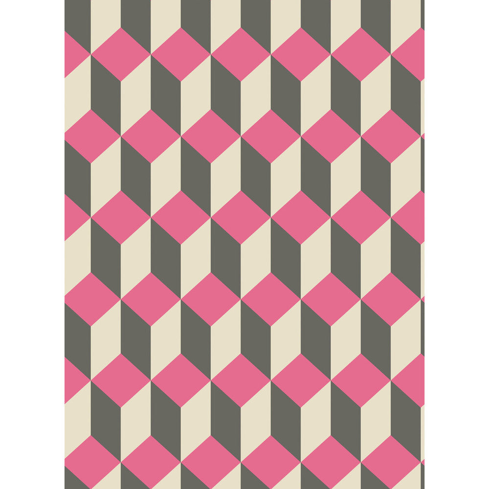 Delano Pink And Black by Cole & Son Designer Wallcovering COLE & SON GEOMETRIC II PAPER - 100% United Kingdom - Horizontal: - and Vertical: 9.5 21 - Swanky Fabrics -