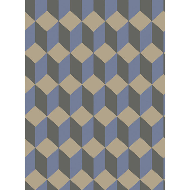 Delano Blue And Black by Cole & Son Wallcovering Cole & Son Wallcovering Delano Blue And BlackWallcovering COLE & SON GEOMETRIC II PAPER - 100% United Kingdom </p><p>Repeat: H: , V: 9.5 21 - Fabric Carolina -