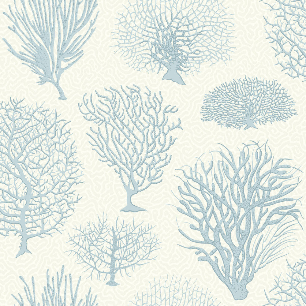 Seafern Blue by Cole & Son Designer Wallcovering COLE & SON CURIO PAPER - 100% United Kingdom - Horizontal: - and Vertical: 20.5 20.5 - Swanky Fabrics -