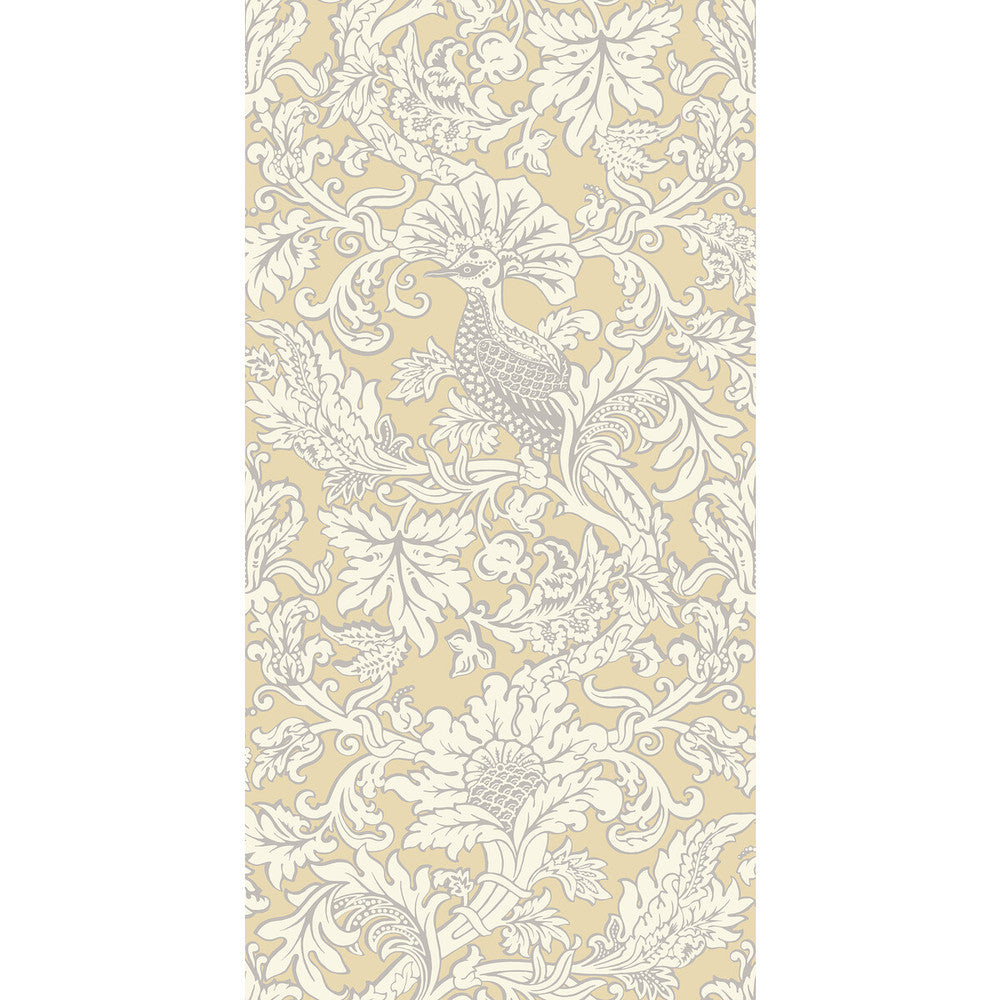 Balabina Vintage Yellow by Cole & Son Designer Wallcovering COLE & SON MARIINSKY DAMASK PAPER - 100% United Kingdom Horizontal: and Vertical: 40 20.5 - Swanky Fabrics -