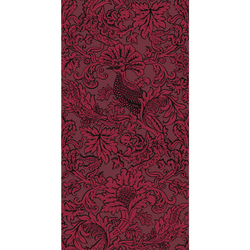 Balabina Velvet Red by Cole & Son Designer Wallcovering COLE & SON MARIINSKY DAMASK PAPER - 100% United Kingdom Horizontal: and Vertical: 40 20.5 - Swanky Fabrics -