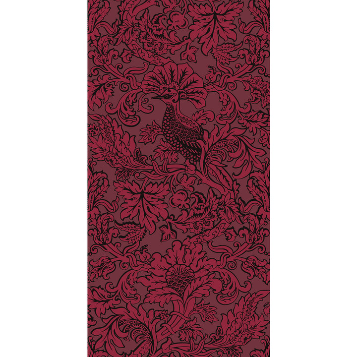 Balabina Velvet Red by Cole & Son Designer Wallcovering COLE & SON MARIINSKY DAMASK PAPER - 100% United Kingdom Horizontal: and Vertical: 40 20.5 - Swanky Fabrics -