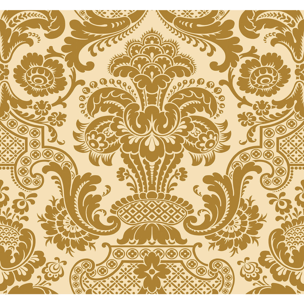 Carmen Cs Gold by Cole & Son Designer Wallcovering COLE & SON MARIINSKY DAMASK PAPER - 100% United Kingdom - Horizontal: - and Vertical: 25.25 27 - Swanky Fabrics -